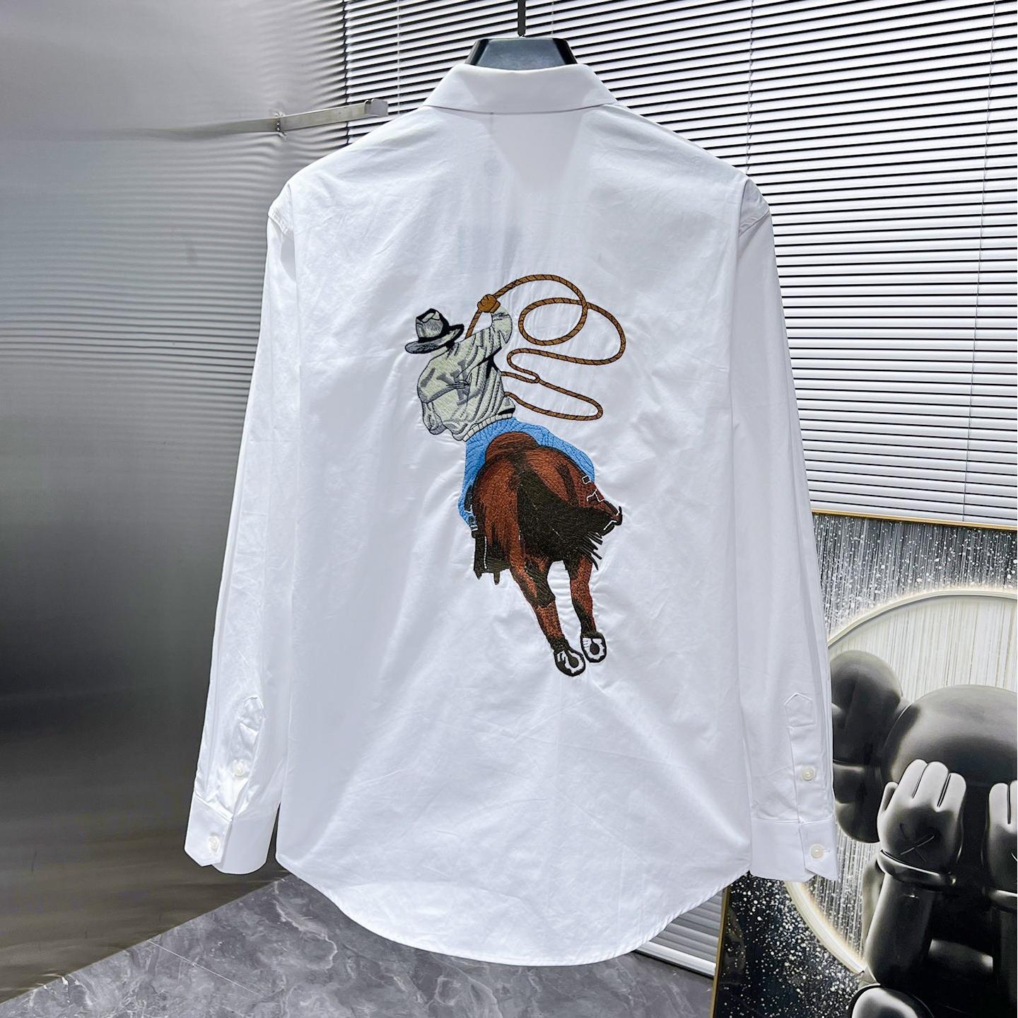 Horse Riding Embroidered Shirt