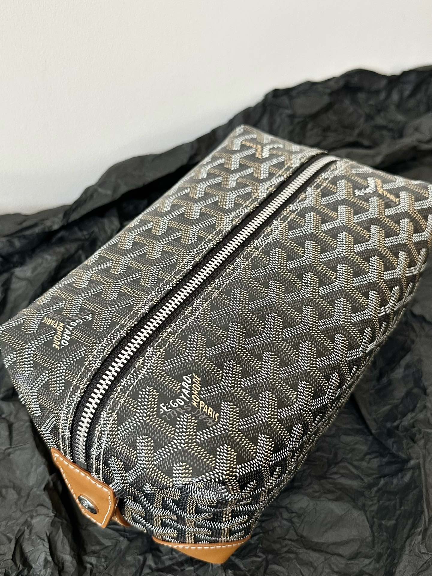 Cosmetic Bag 24CM Black Tan