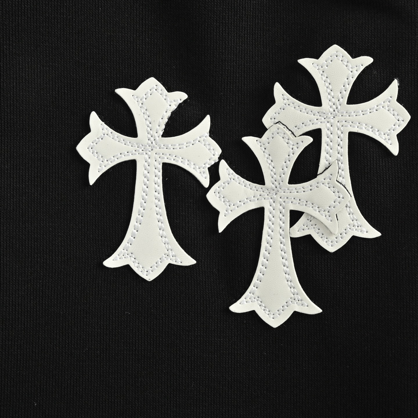 Embroidered white label cross shorts