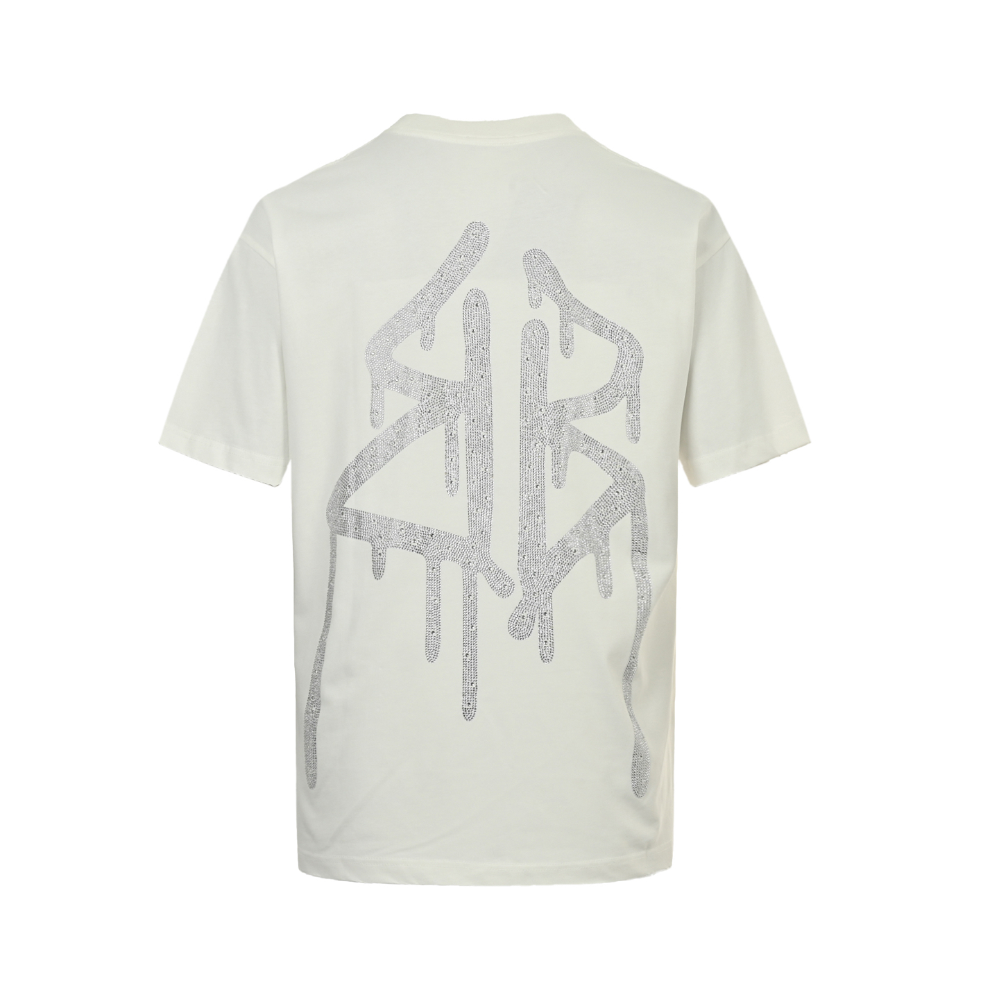 Dissolved letter rhinestone T-shirt