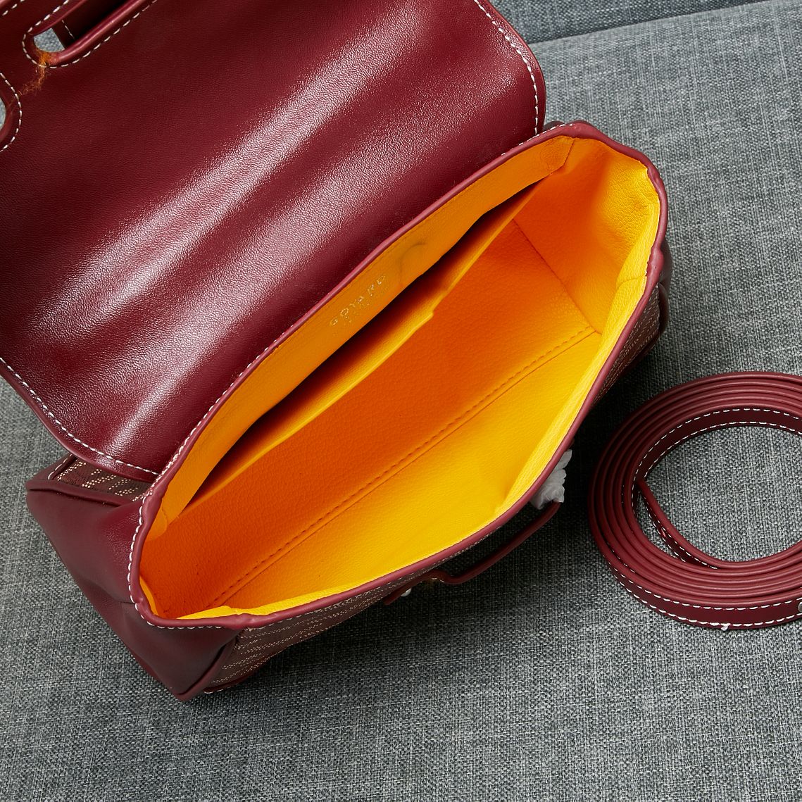 Mini Bag Burgundy Canvas