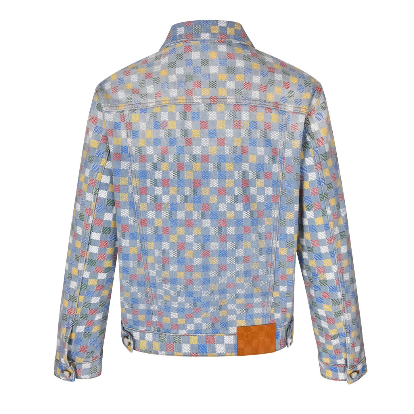 25ss checkered denim jacket