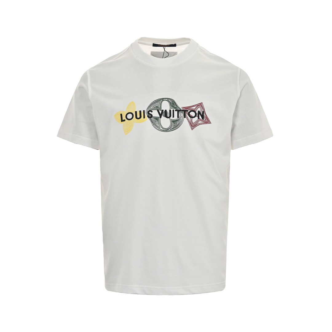 Embroidered three-flower short sleeves