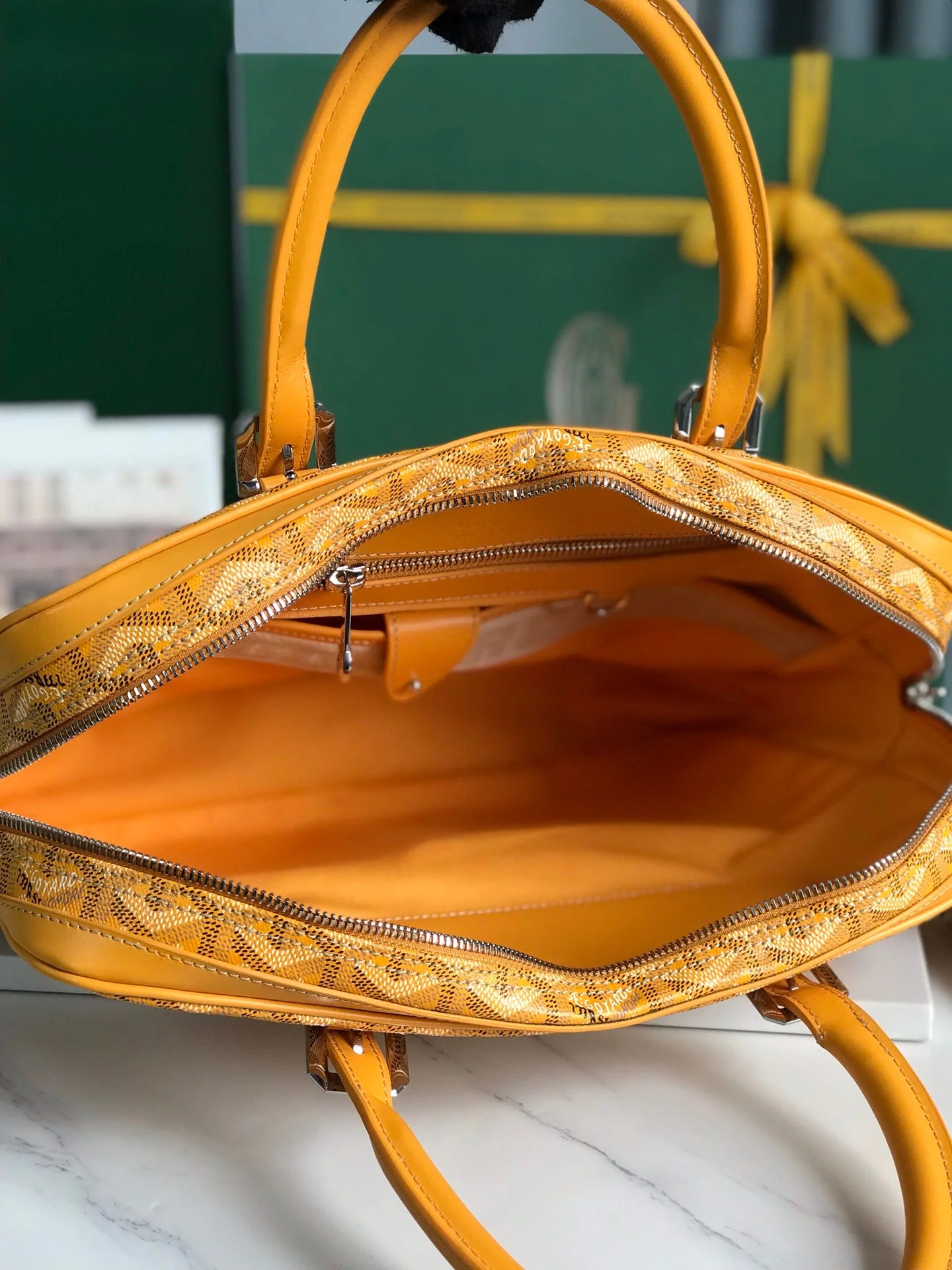 Yellow Canvas Document Bag