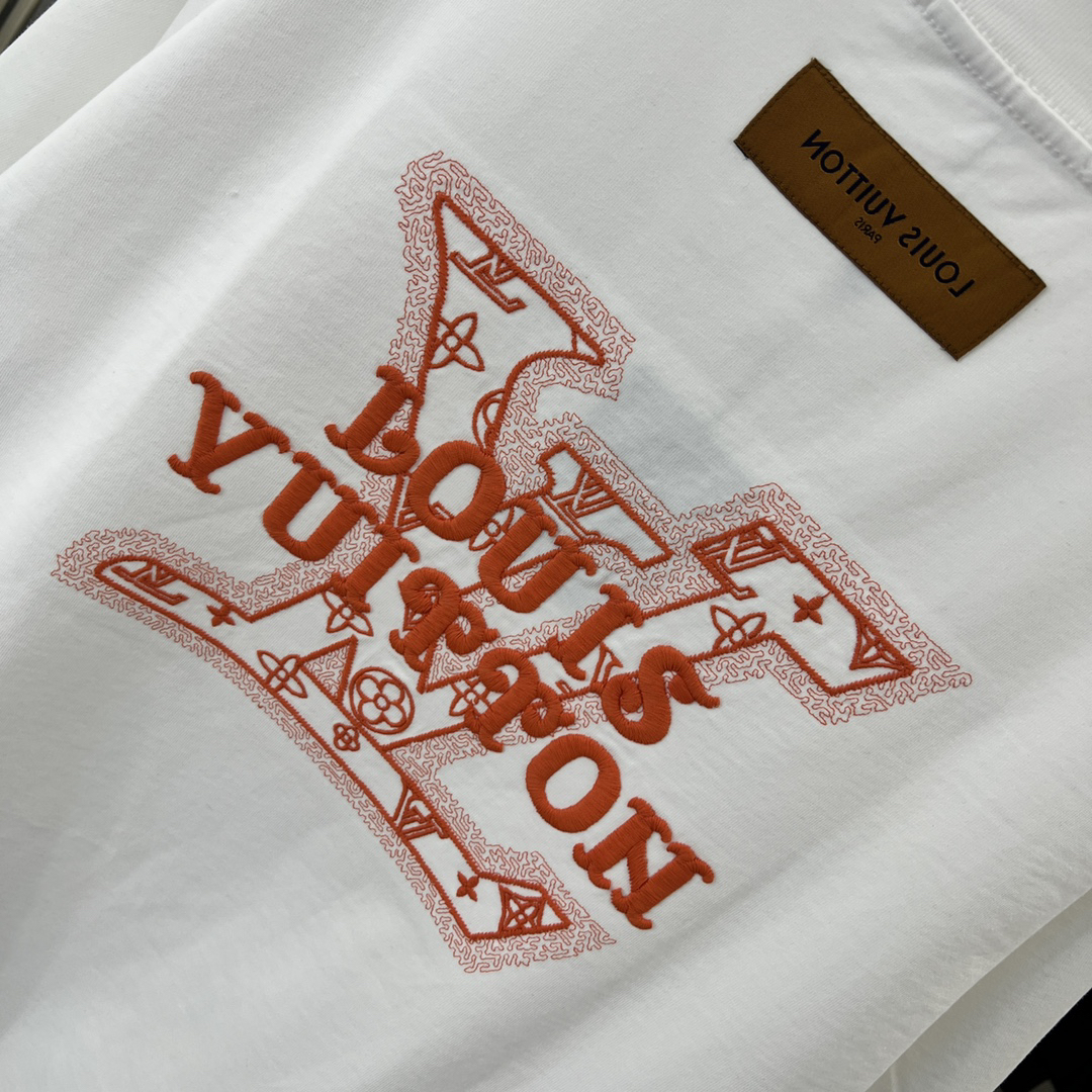 Summer embroidered short-sleeved T-shirt