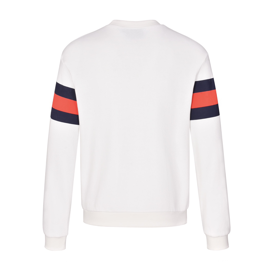 Flame print crew neck sweatshirt