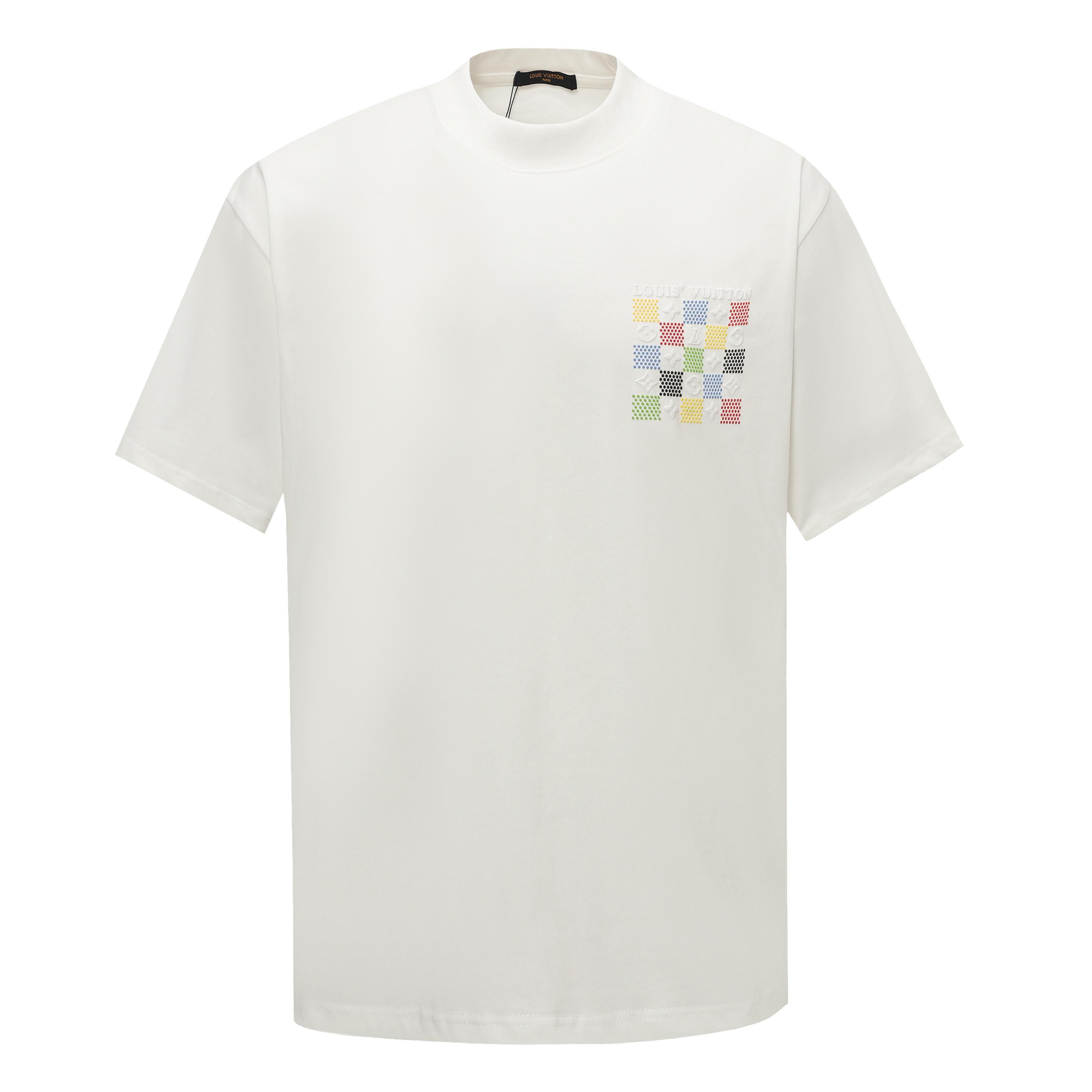 25ss colorful flag short-sleeved T-shirt