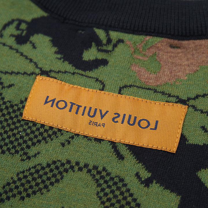 Camouflage knitted short-sleeved T-shirt