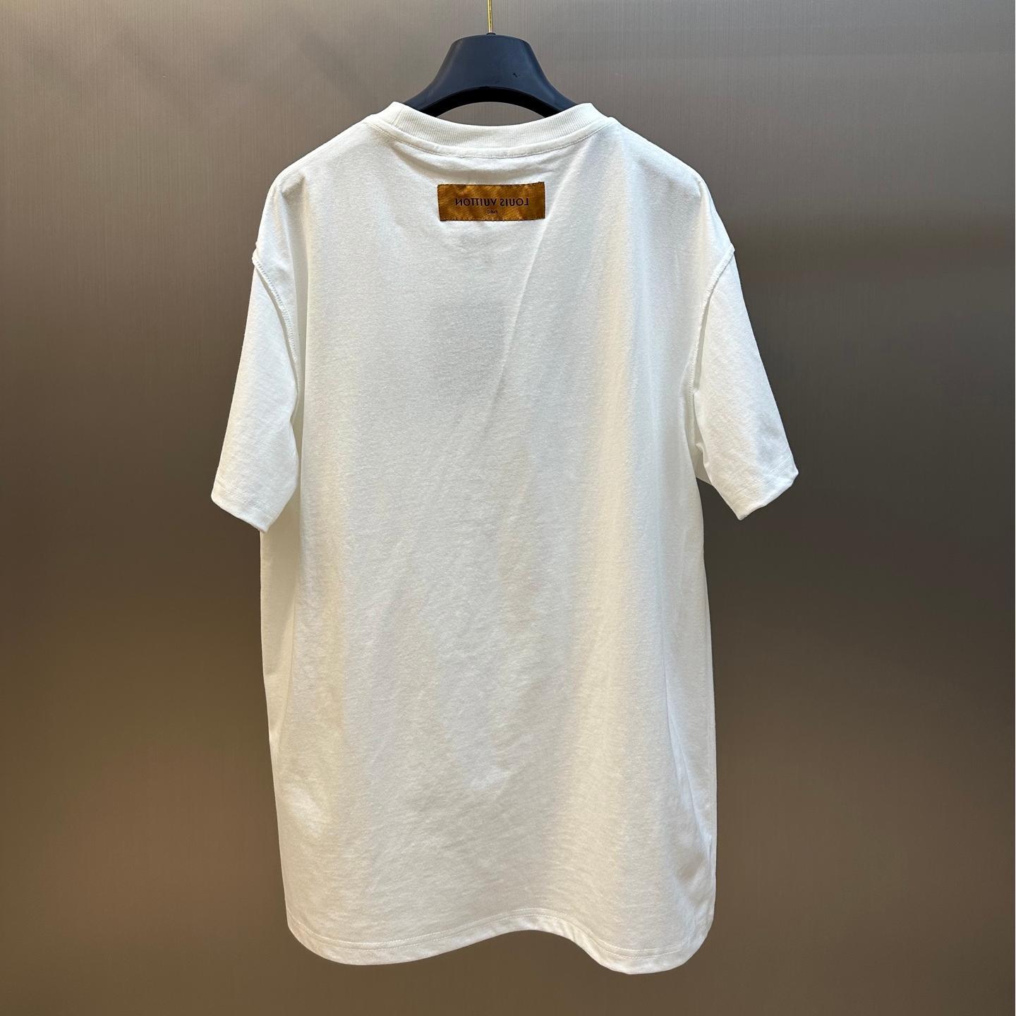 Signature Print Embroidered T-shirt