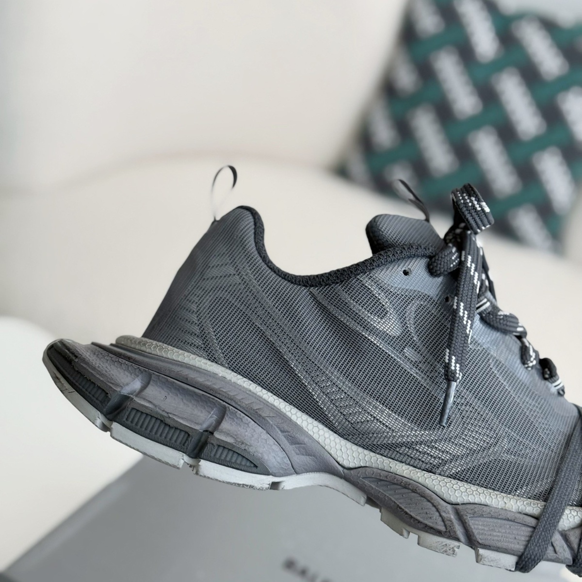 Distressed Mesh and Rubber Sneakers