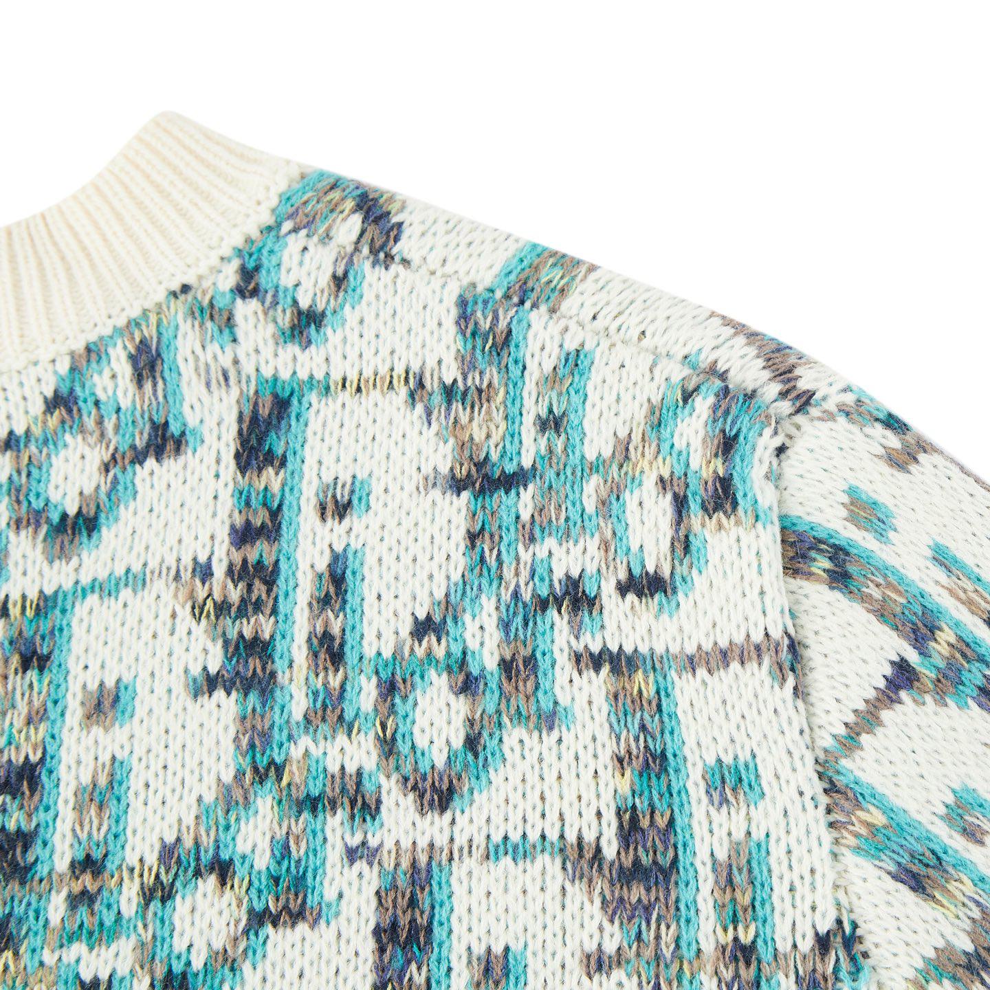 All over print crew neck sweater