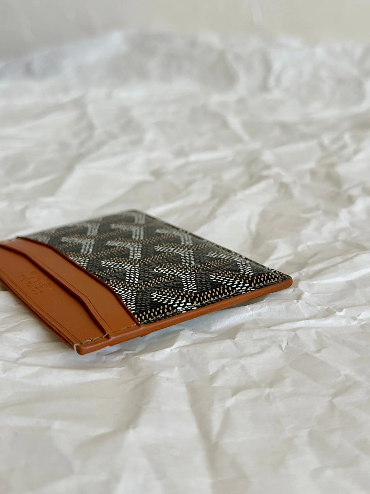 Dark Coffee Calfskin Card Holder