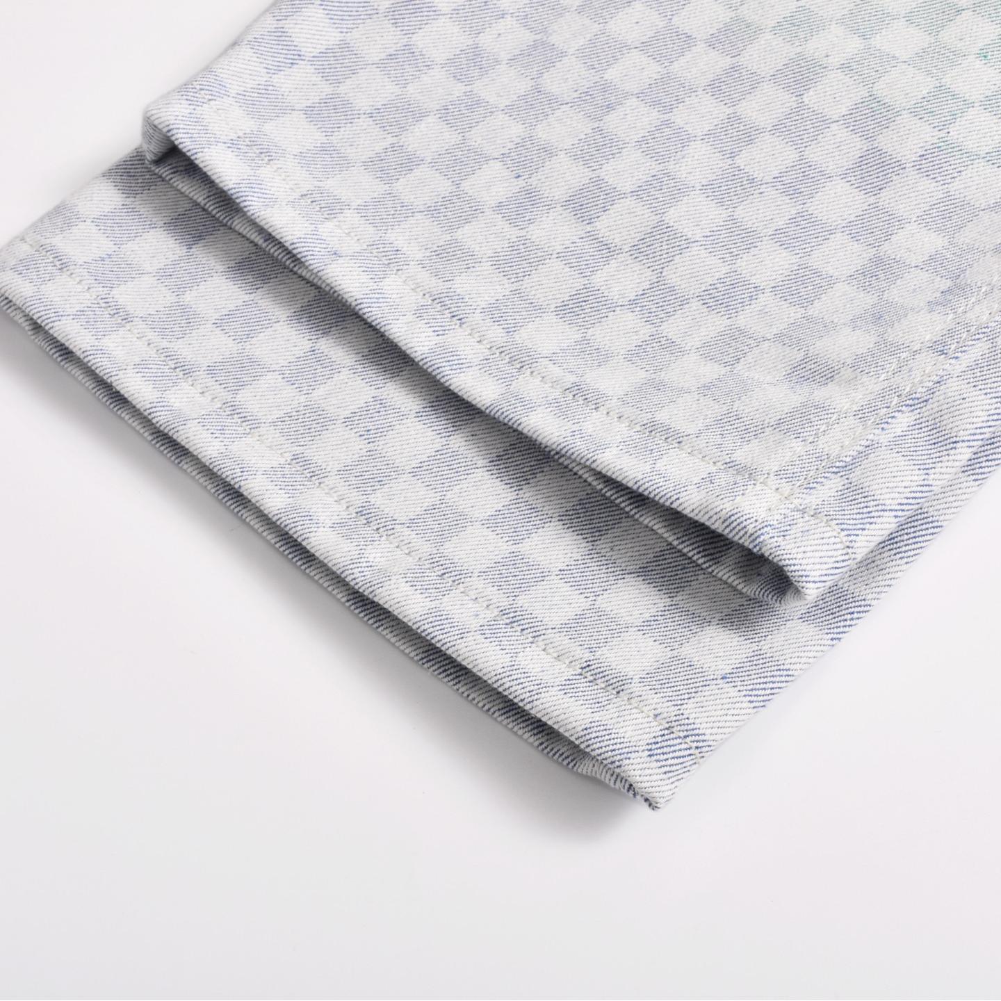 Yellow Gradient Checkerboard Jeans