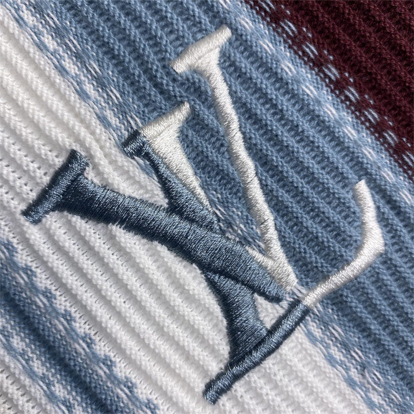 Striped Crochet Polo Shirt