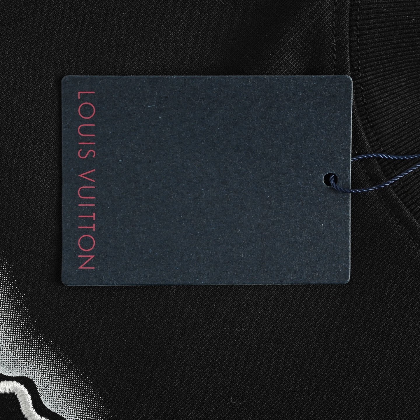 Clouds and large letters embroidered T-shirt