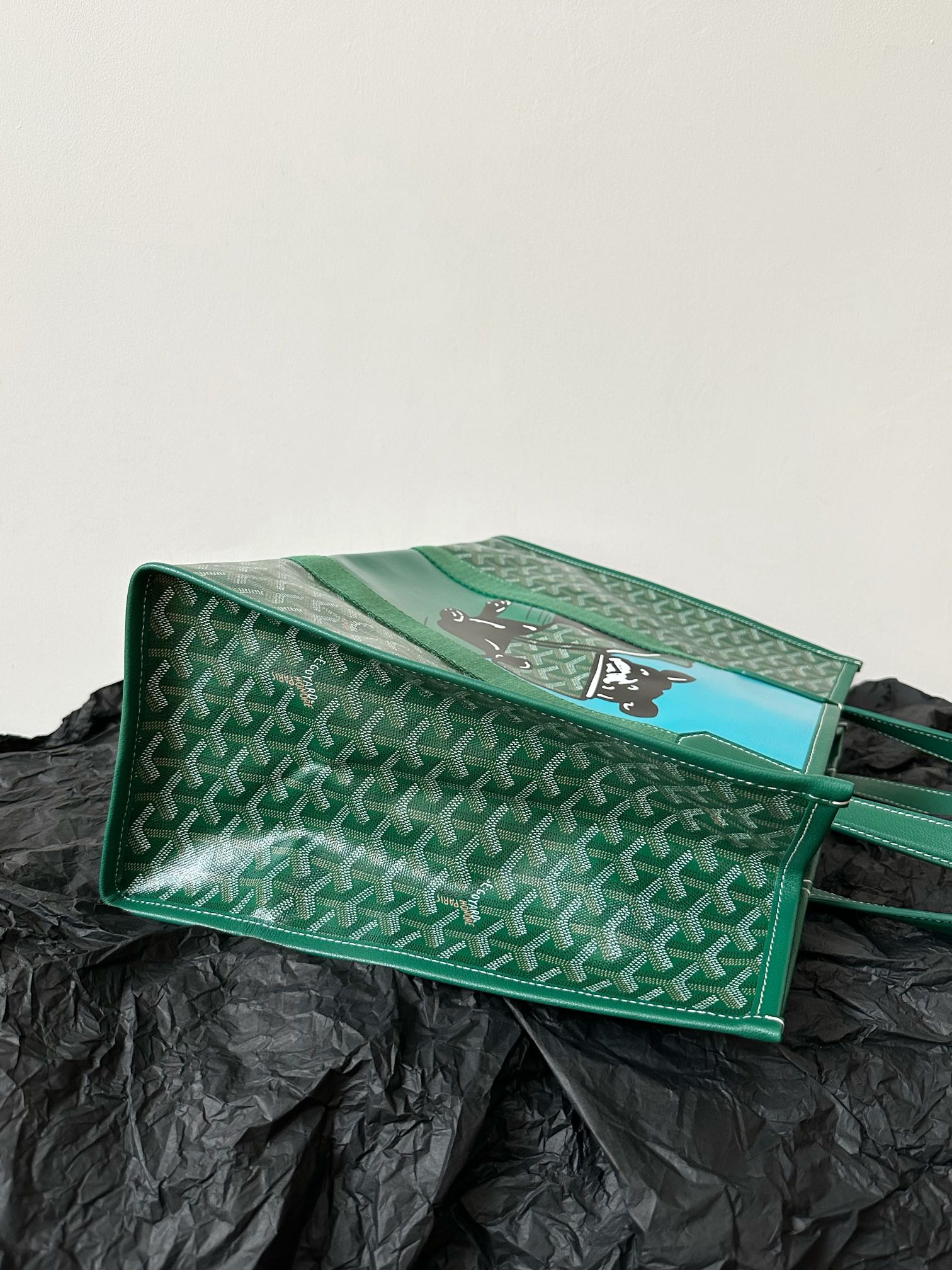 Handbag 45cm Green Canvas