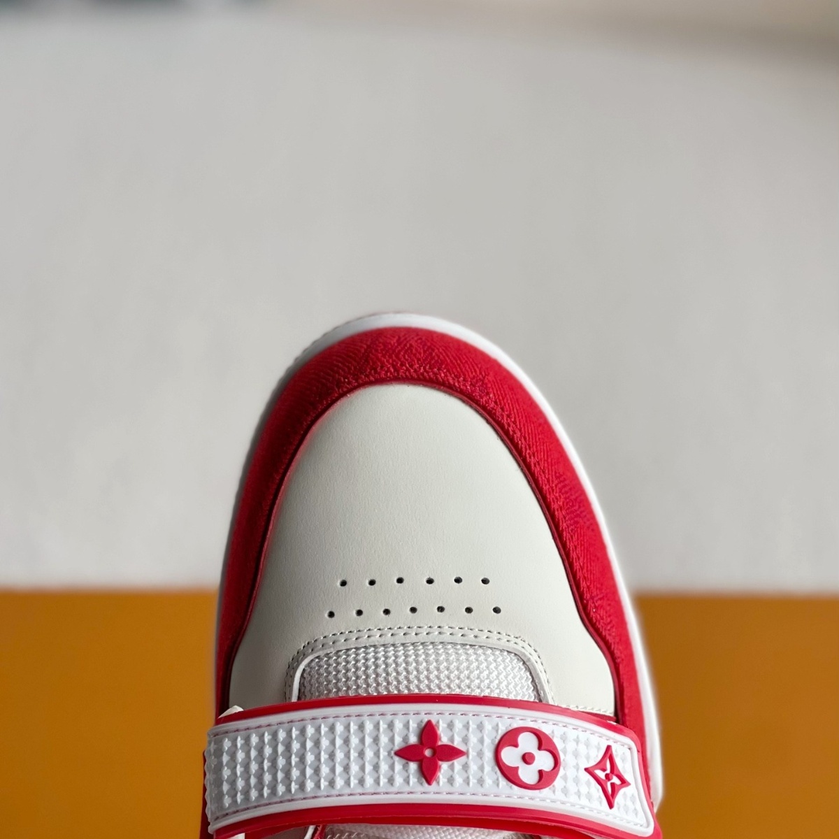 Red men's sports shoes