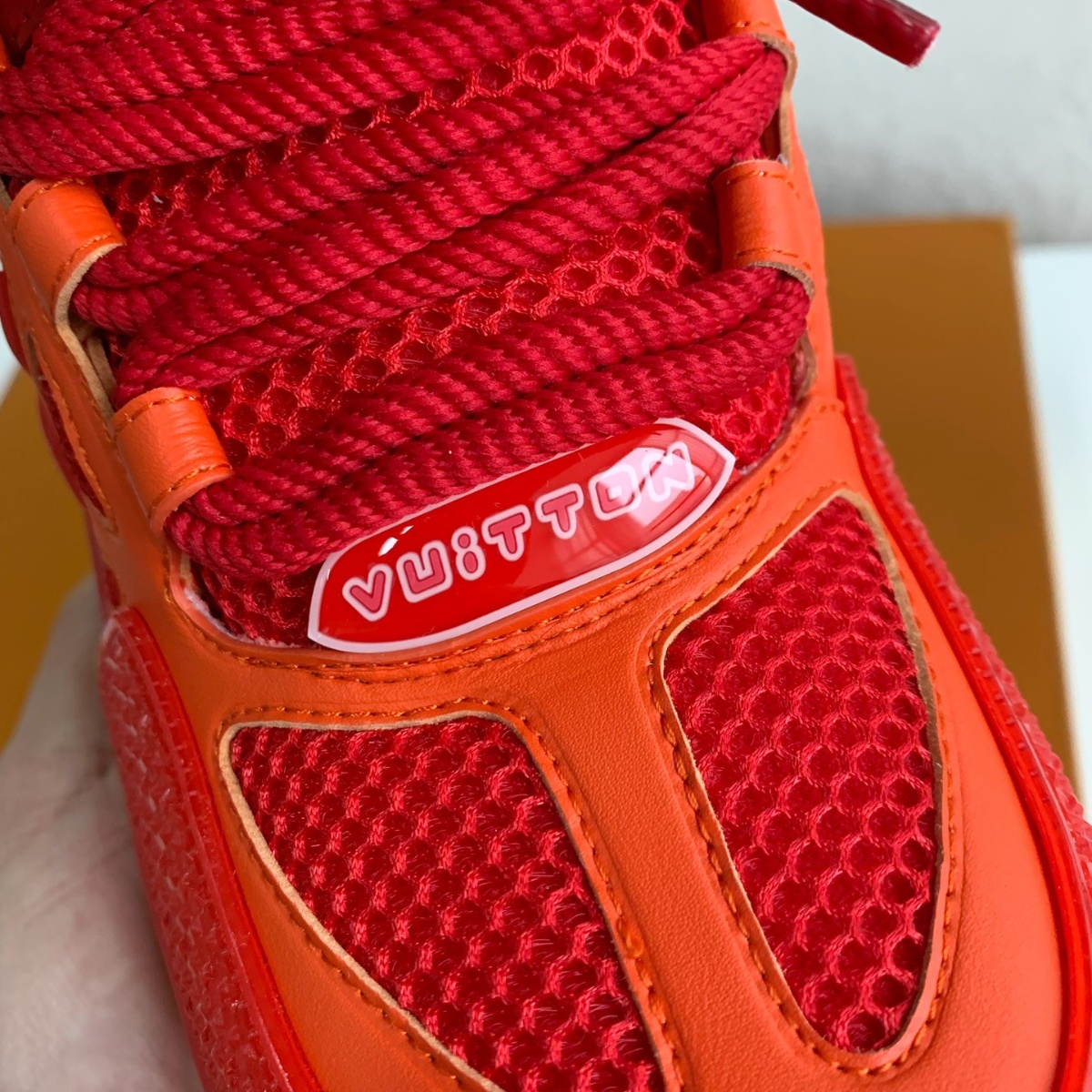 Red Two-Tone 'Skate' Sneakers