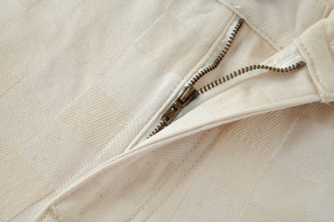 Mosaic check denim shorts