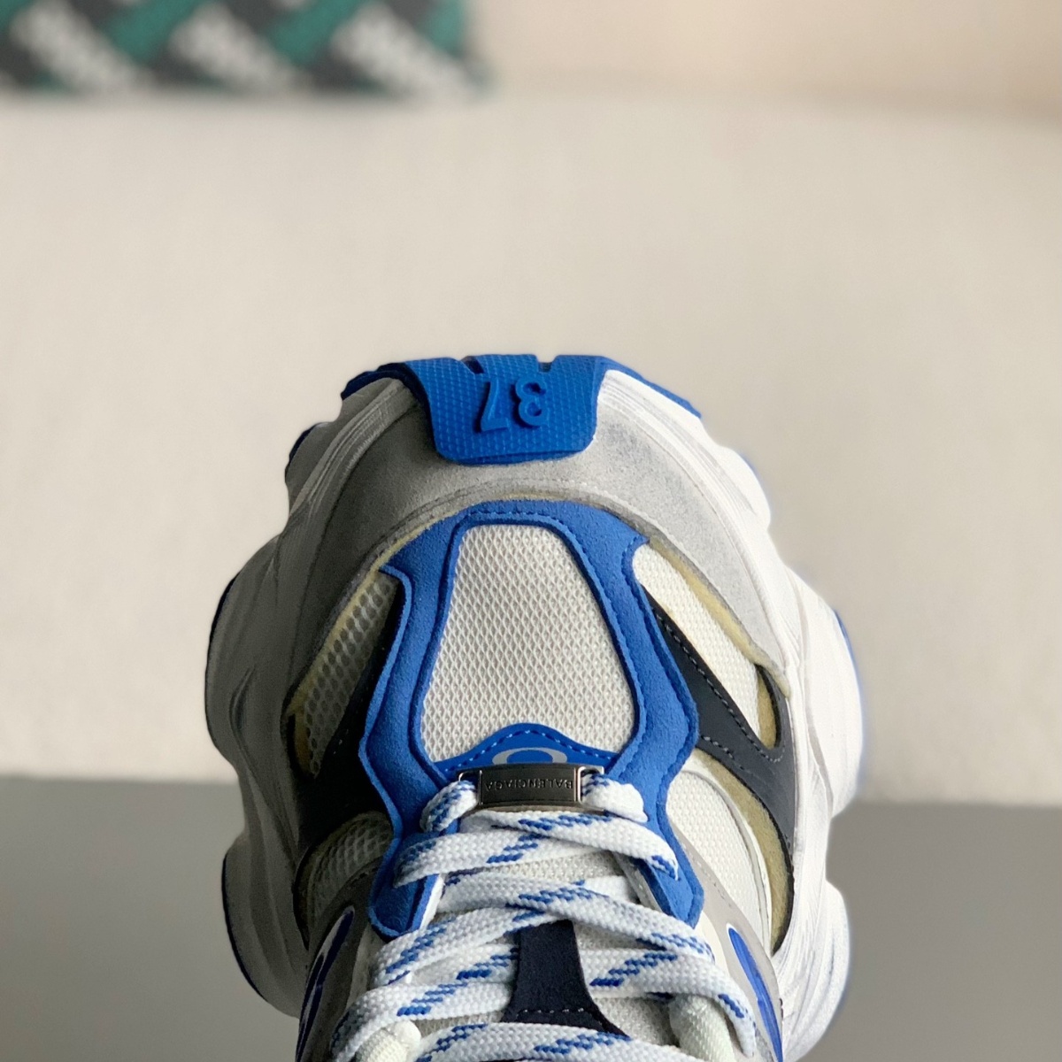 Balenciaga Cargo Sneakers in Grey/White/Blue