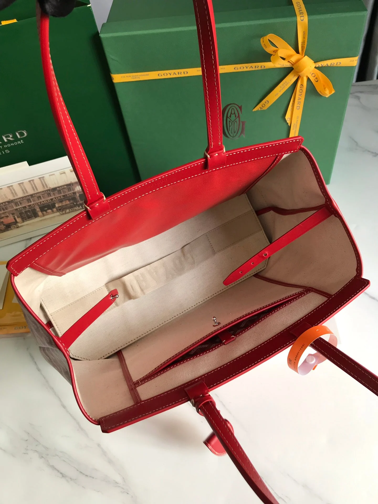 Bag Red Canvas And Calfskin Trim