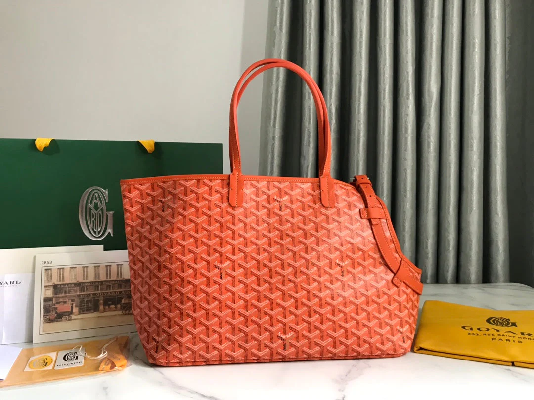 Orange Canvas Calfskin Trim Bag