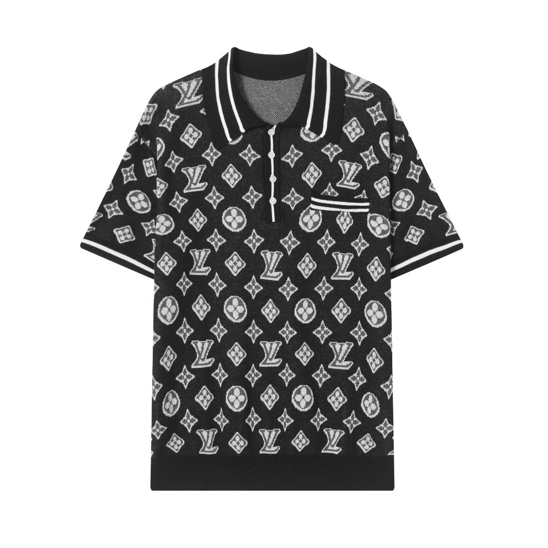 Jacquard knitted T-shirt