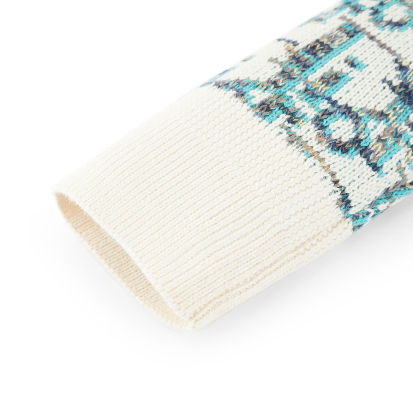 All over print crew neck sweater