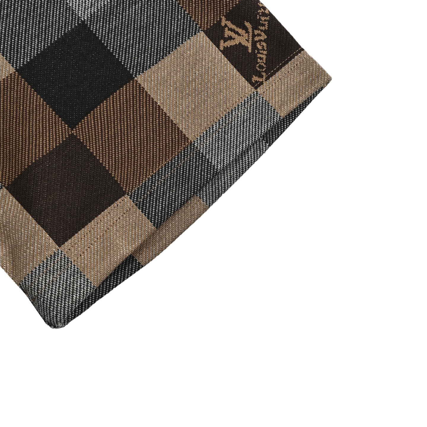 Checkerboard embroidered T-shirt