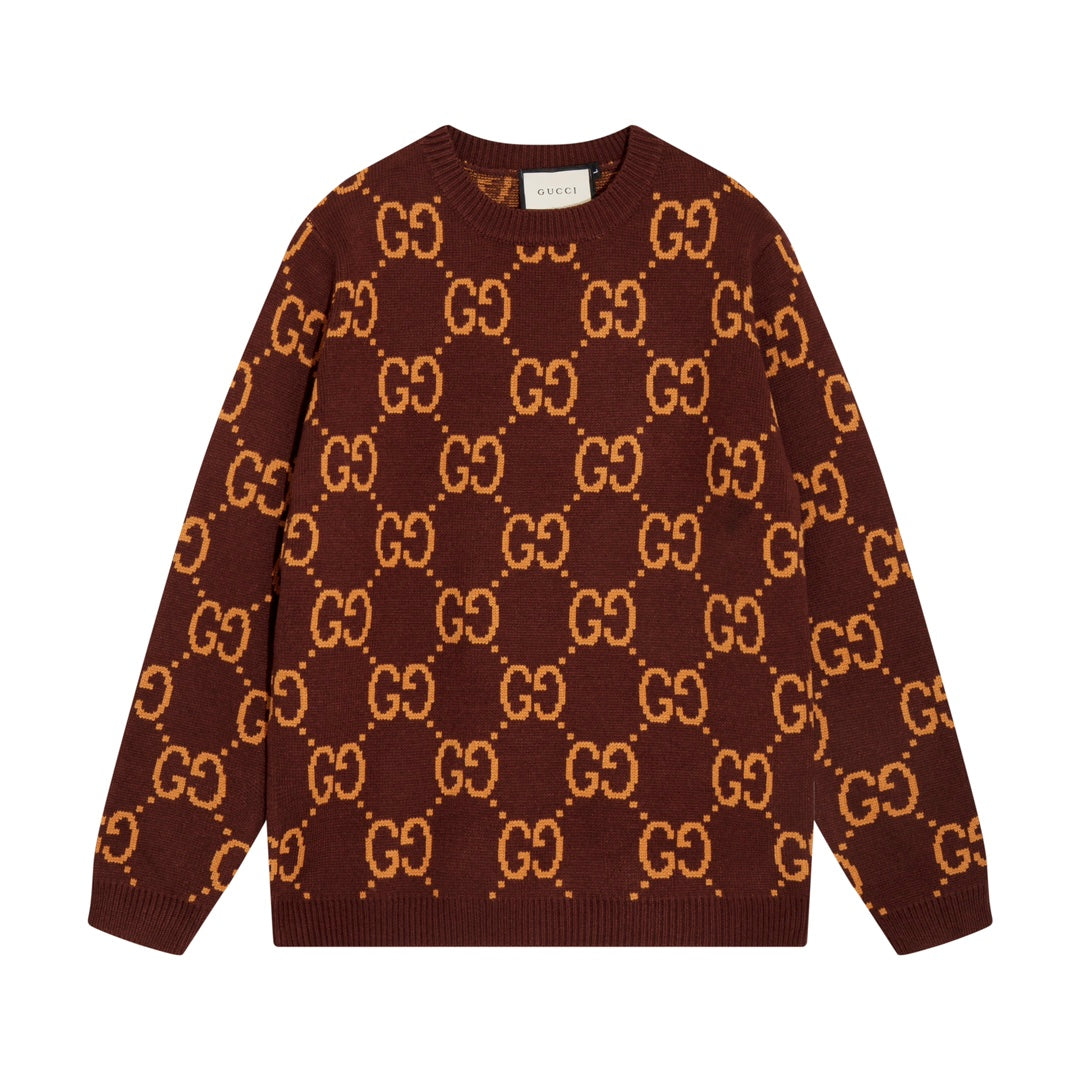 New Alphabet Jacquard Crew-Neck Sweater