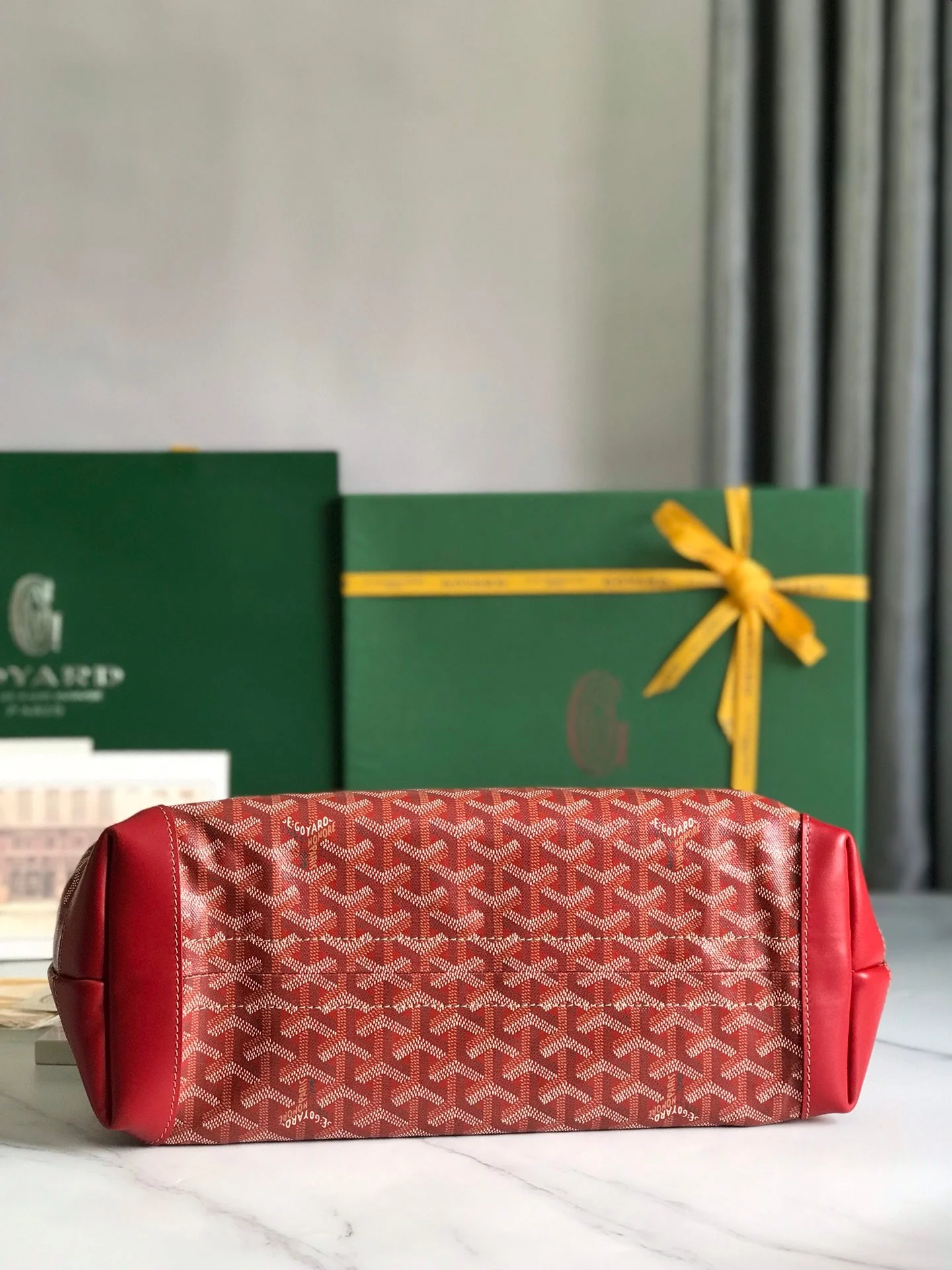 Bag Red Canvas And Calfskin Trim