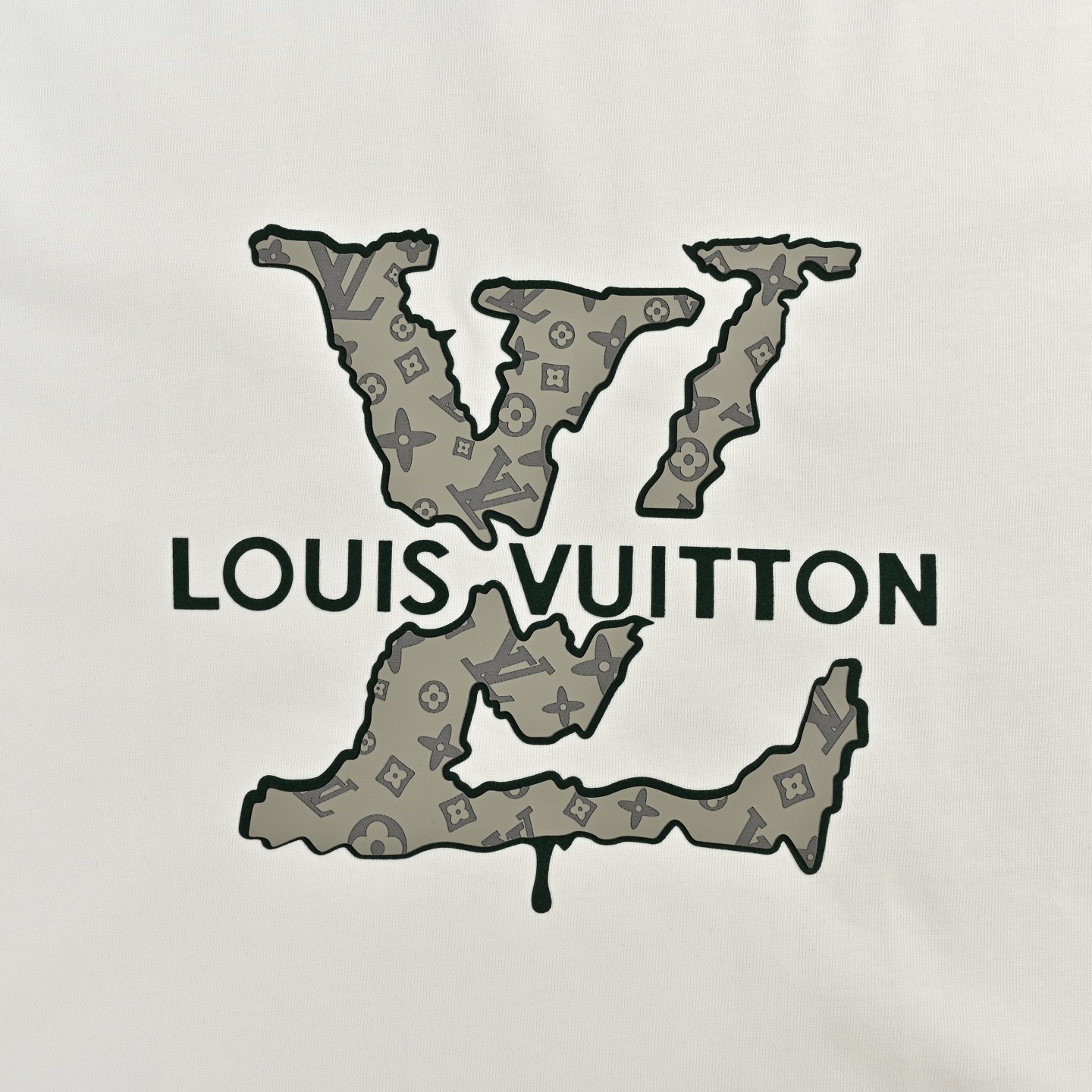 Flocked lettering T-shirt