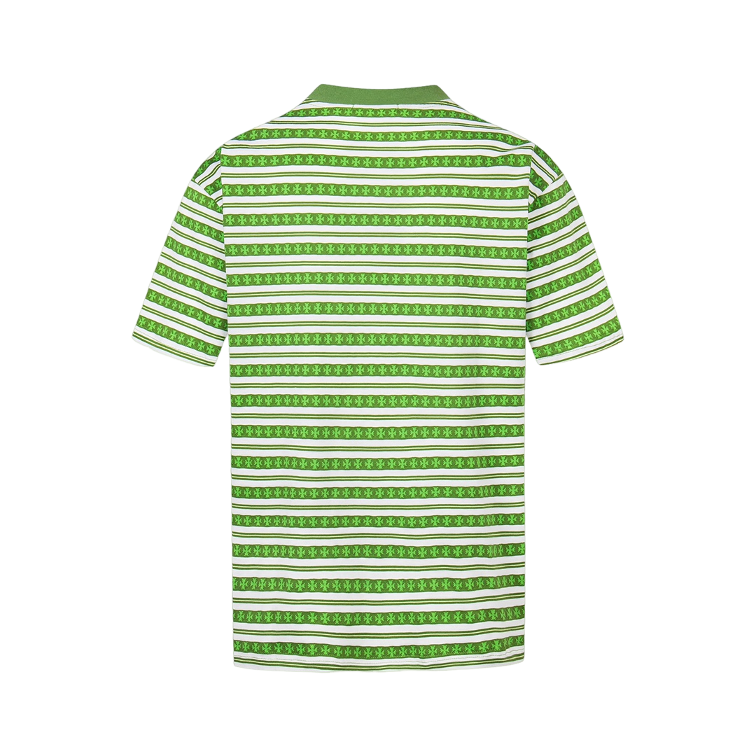 Embroidered striped T-shirt