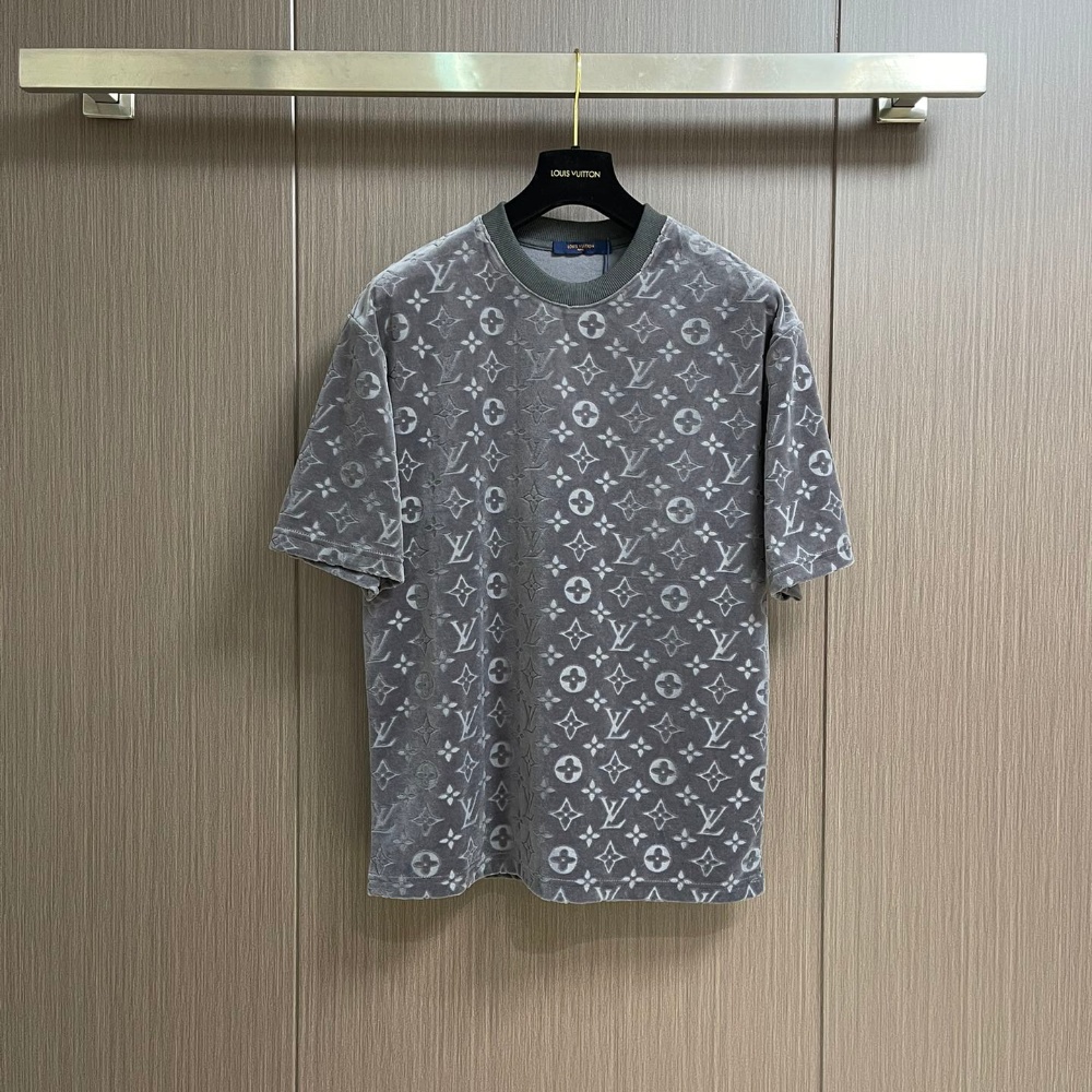 Towel flocking monogram jacquard short-sleeved T-shirt