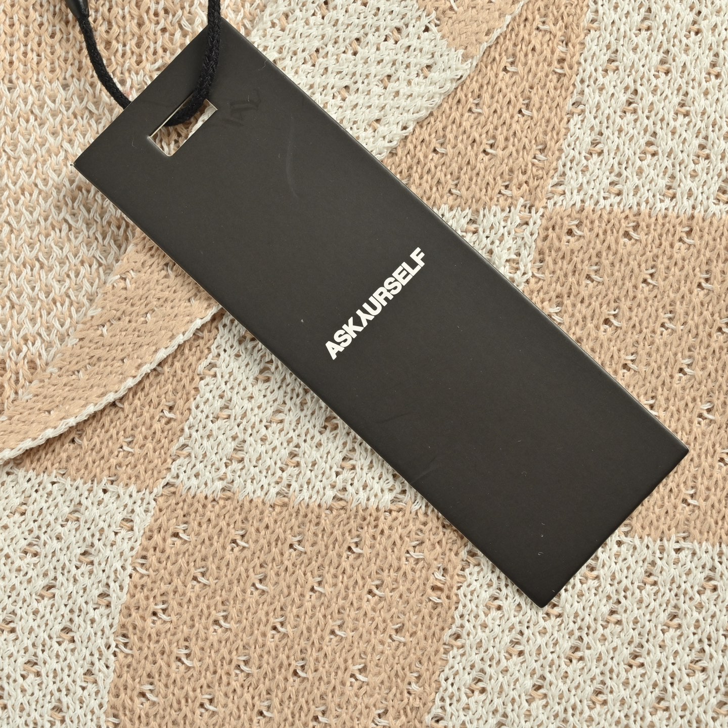 25SS Checkered Knit Short Sleeve Shirt