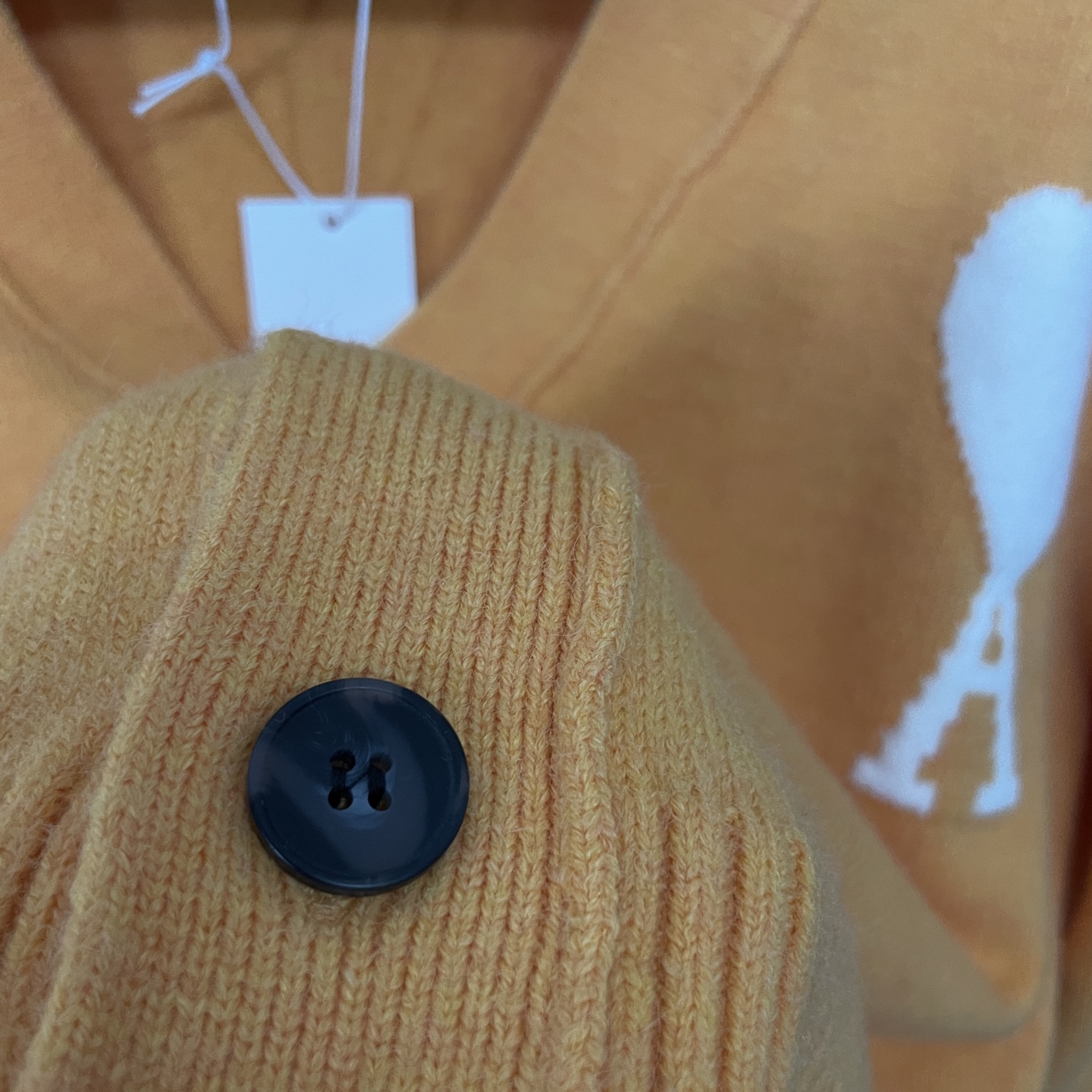 New White Big Heart Knitted Cardigan Sweater