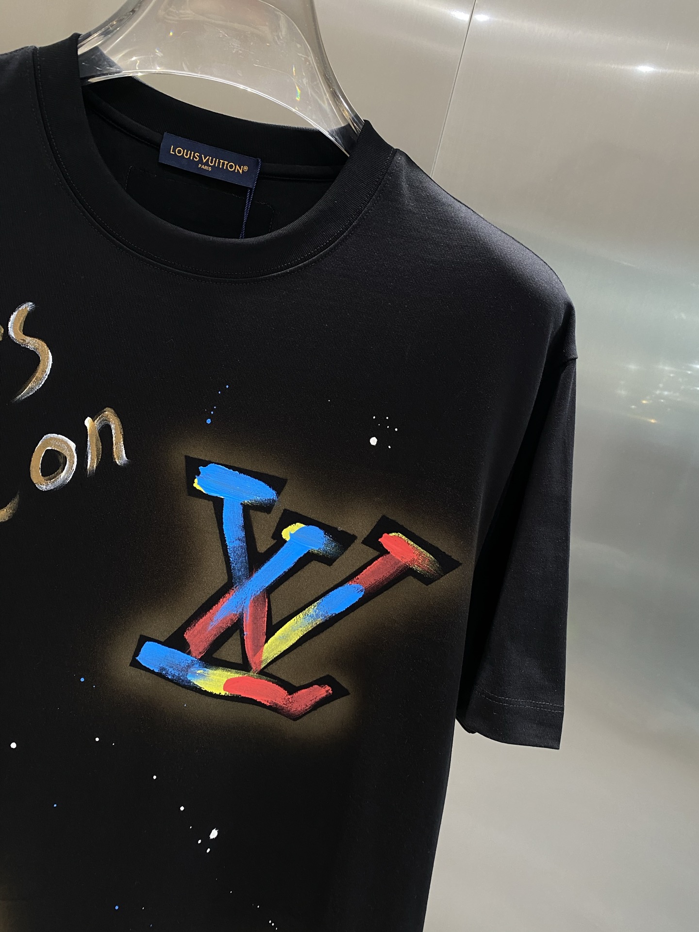 New Summer Graffiti Letter Element Round Neck T-shirt