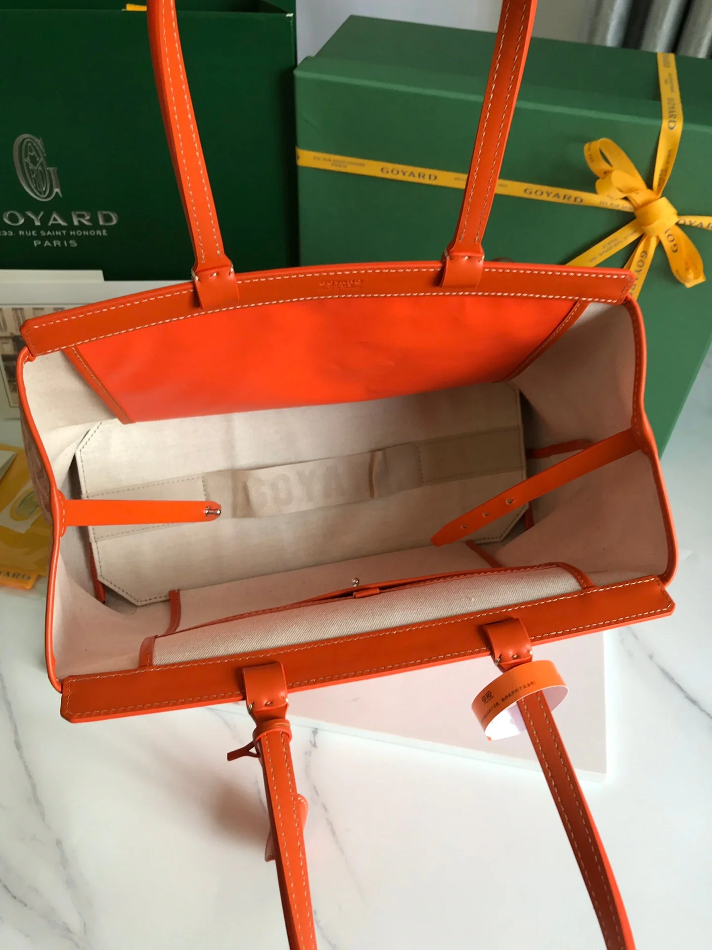 Bag Orange Canvas And Calfskin Trim