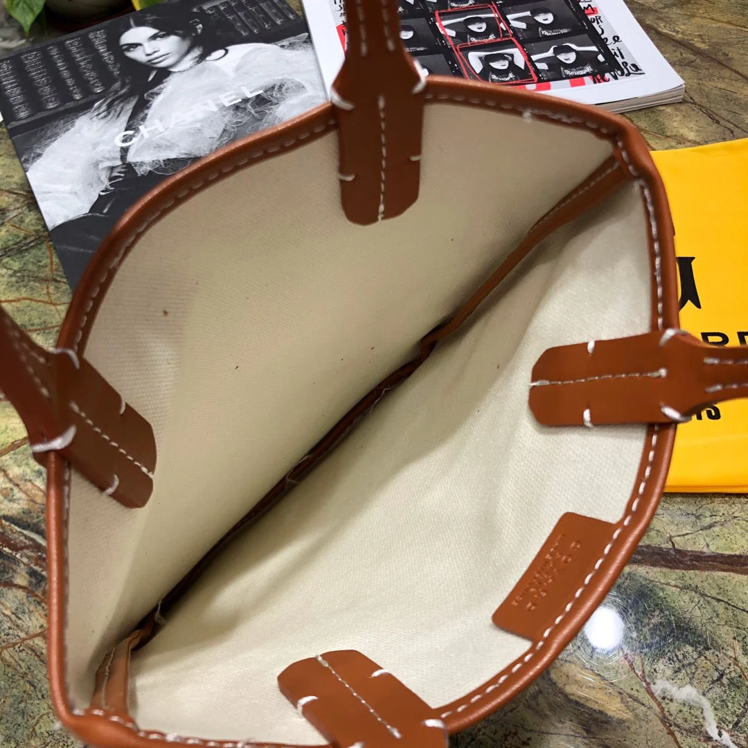 Shopping Bag 22cm Black And Tan