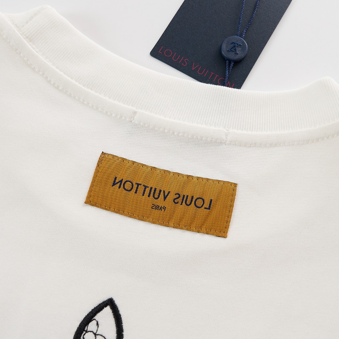 2025ss embroidered letter short sleeves