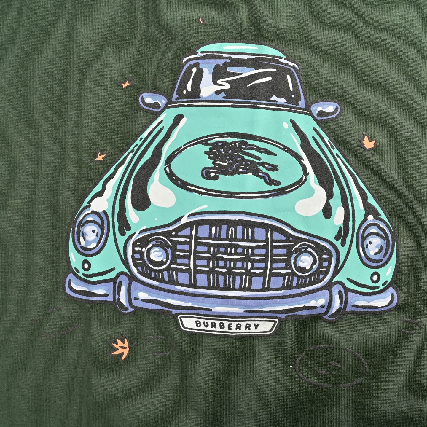Classic car foam print short sleeve T-shirt