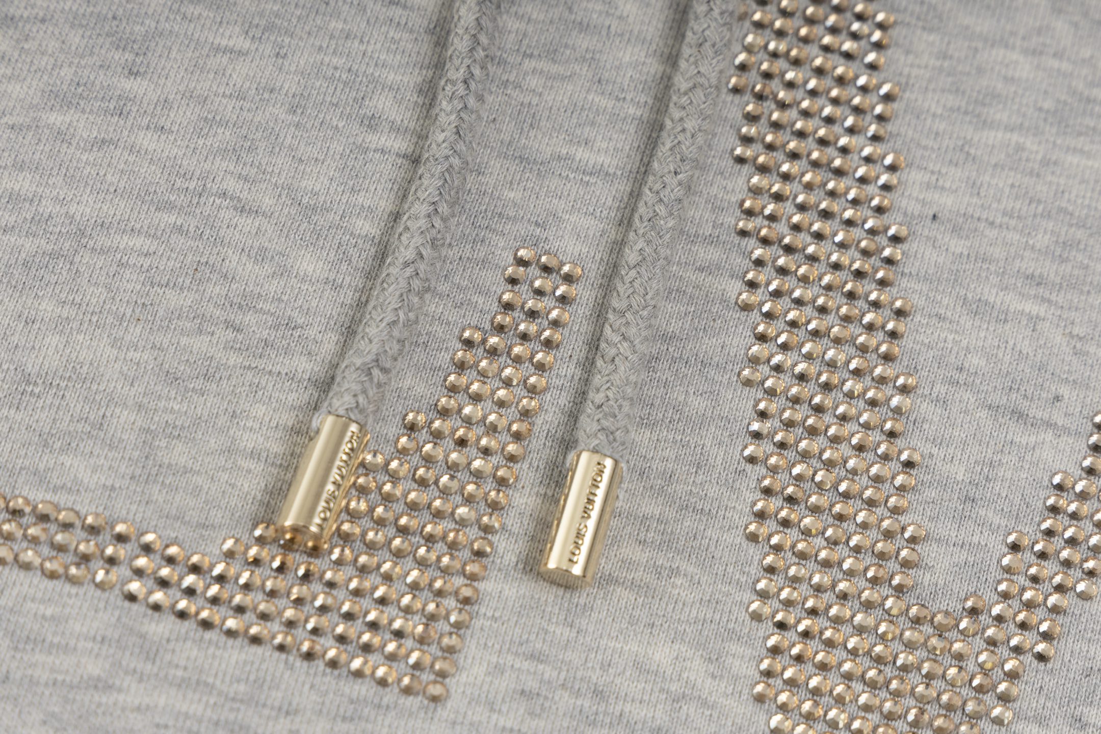 Rhinestone Lettering Hoodie