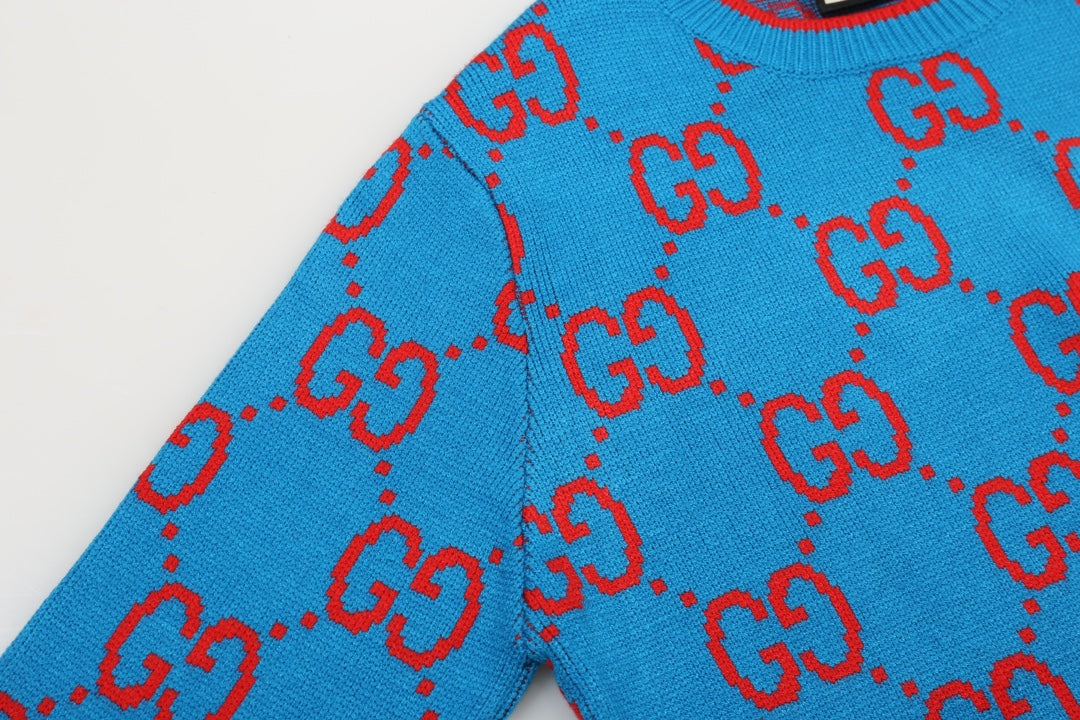 New Alphabet Jacquard Crew-Neck Sweater