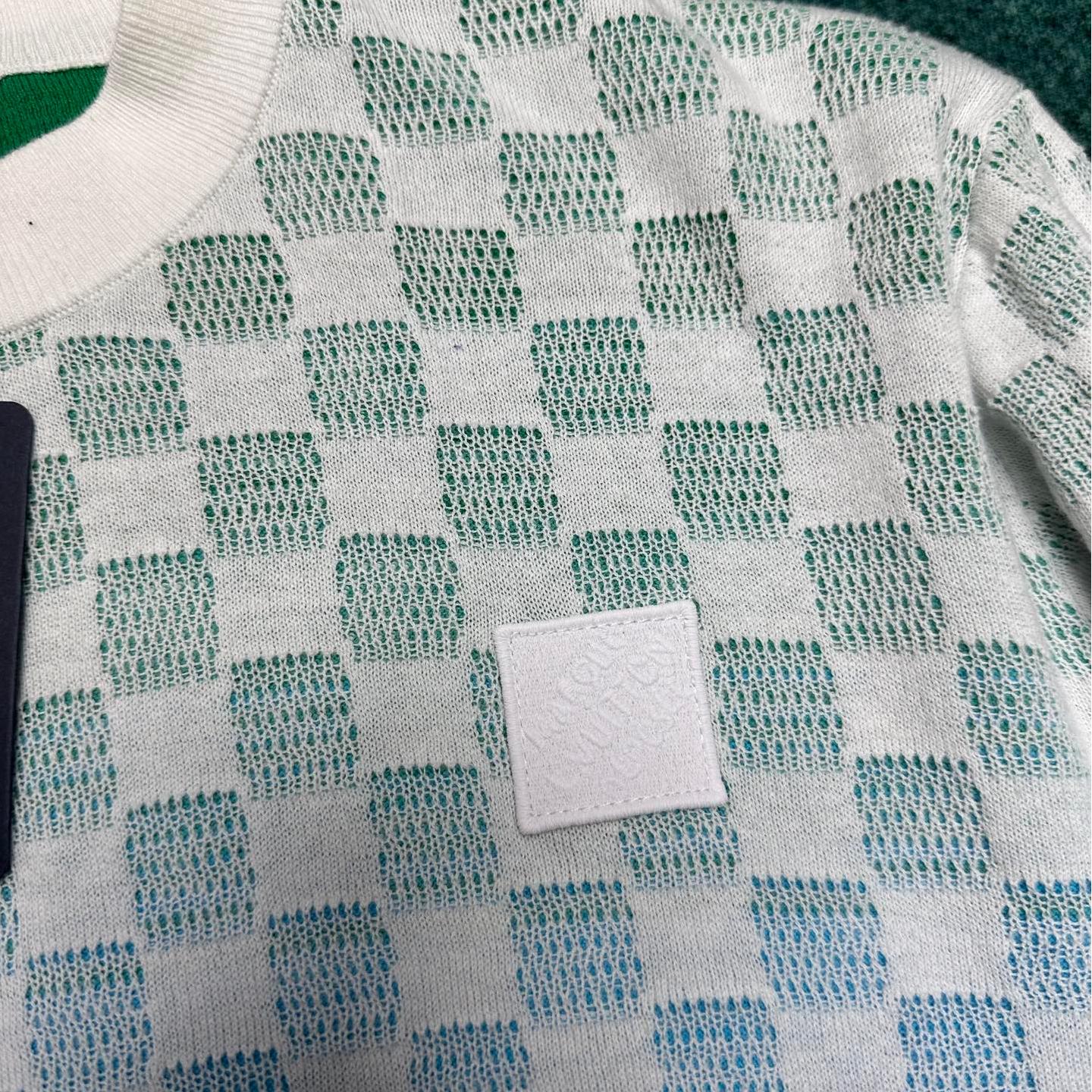 Checkerboard Gradient Jacquard Sweater