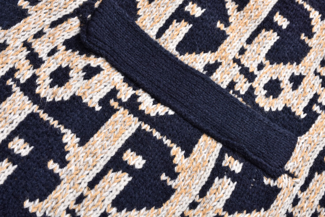 All Over Print Jacquard Cardigan Sweater