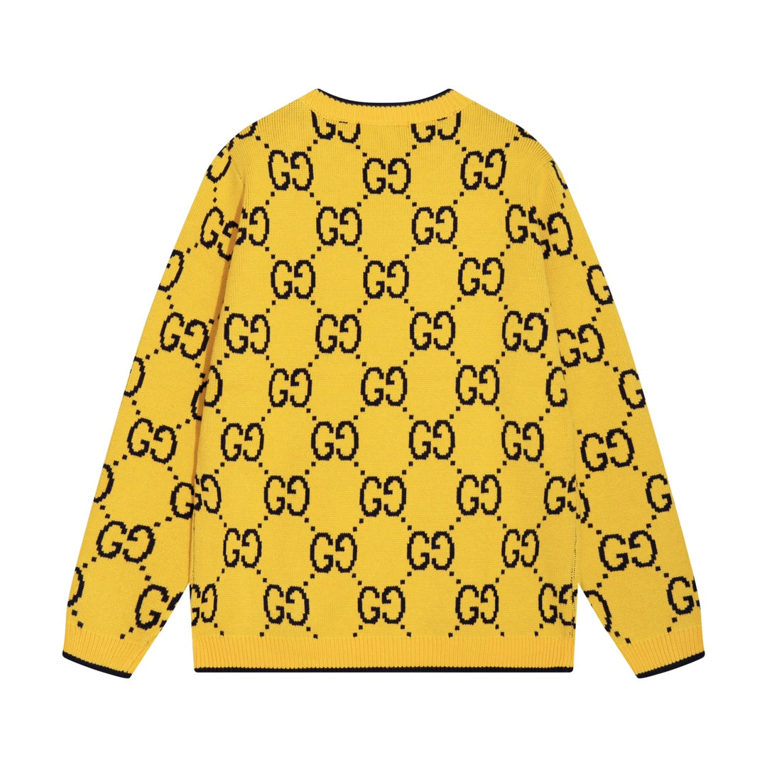 New Alphabet Jacquard Crew-Neck Sweater