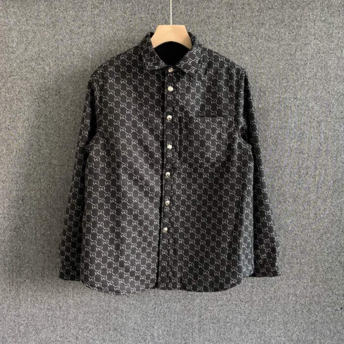 Lapel Long Sleeve Reversible Shirt