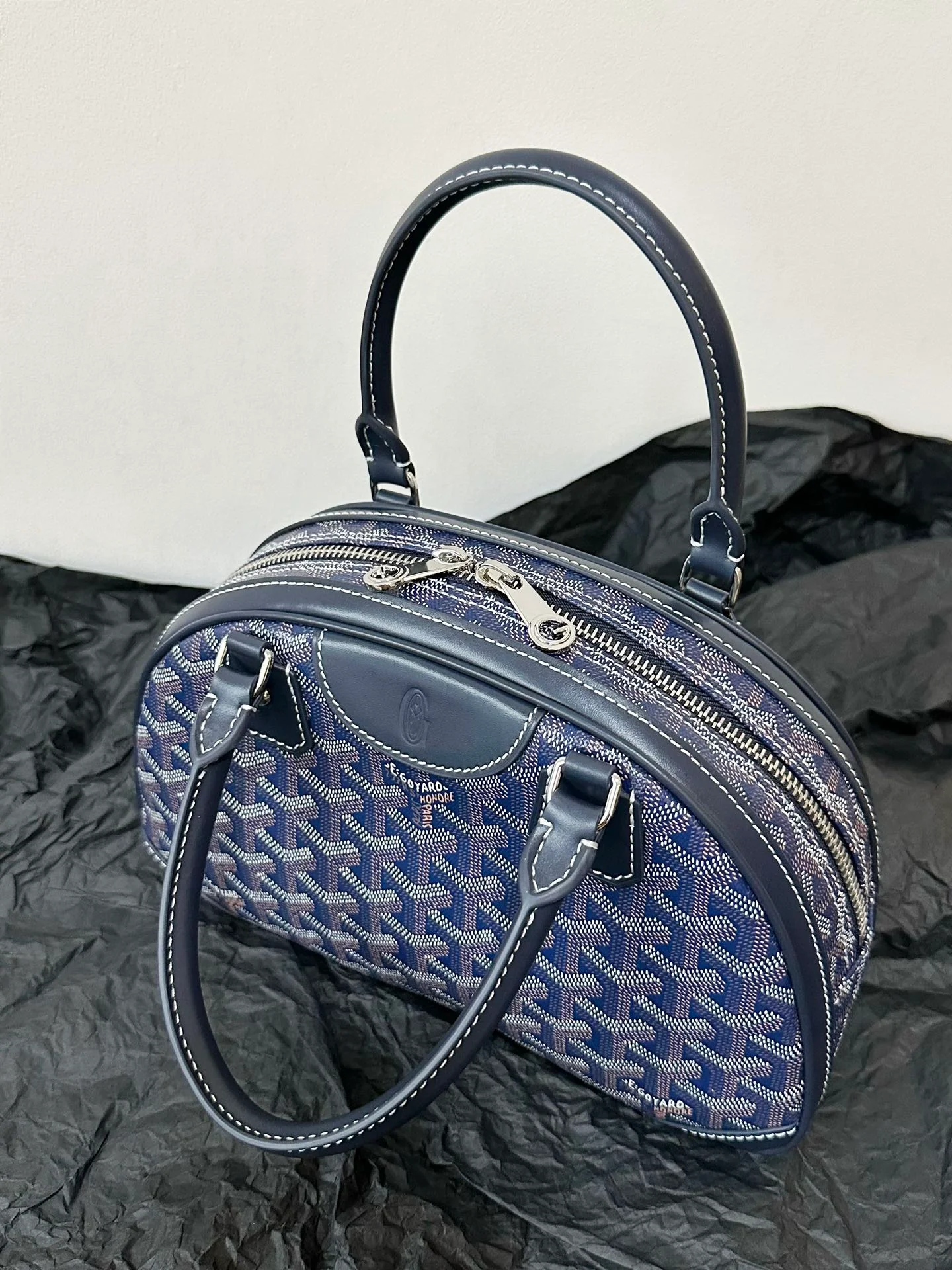 Small Navy Blue Canvas Bowling Ball