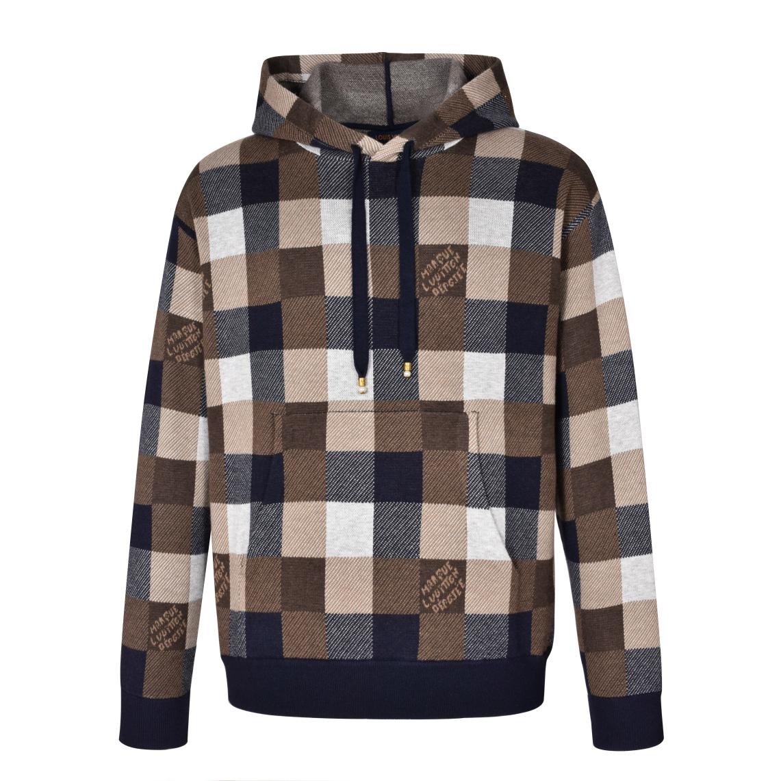 Damier Cashmere and Wool Hoodie