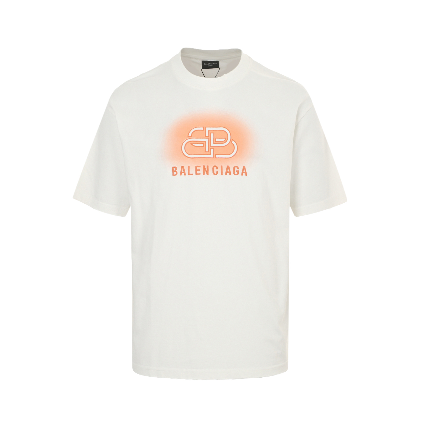 Lock letter embroidered inkjet short-sleeved T-shirt